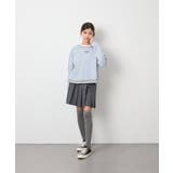 [140-160]ボーダーレイヤード風ロングTシャツ | a.v.v【KIDS】 | 詳細画像8 
