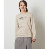 ベージュ | [100-130]アソートロゴデザインロンＴ | a.v.v【KIDS】