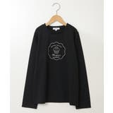 ブラック | [100-130]カップケーキ刺繍ロンＴ | a.v.v【KIDS】