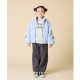 [130 160]【袖デザイン プリントロゴ＋パール調デザイン | a.v.v【KIDS】 | 詳細画像11 