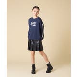 [130 160]【袖デザイン プリントロゴ＋パール調デザイン | a.v.v【KIDS】 | 詳細画像16 