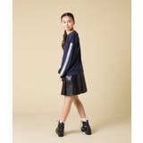 [130 160]【袖デザイン プリントロゴ＋パール調デザイン | a.v.v【KIDS】 | 詳細画像20 