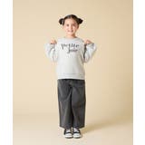 [130 160]【袖デザイン プリントロゴ＋パール調デザイン | a.v.v【KIDS】 | 詳細画像6 