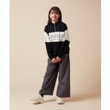 [130]ハーフジップ配色ロゴスウェット | a.v.v【KIDS】 | 詳細画像6 