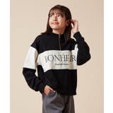 [140-150]ハーフジップ配色ロゴスウェット | a.v.v【KIDS】 | 詳細画像1 