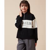 [140-150]ハーフジップ配色ロゴスウェット | a.v.v【KIDS】 | 詳細画像3 