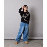 [120 160]【立体リボンがカワイイ 通学にもオススメ】リボンテープ裏毛トレ… | a.v.v【KIDS】 | 詳細画像43 