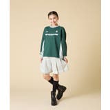 [130-160]【切り替えバイカラー/スポーティ】配色切り替えロゴトレーナー | a.v.v【KIDS】 | 詳細画像4 