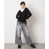 [120-160]配色ラインケーブルニットドッキングトレーナー | a.v.v【KIDS】 | 詳細画像16 