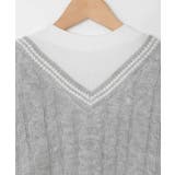 [120-160]配色ラインケーブルニットドッキングトレーナー | a.v.v【KIDS】 | 詳細画像25 