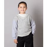 [120-160]配色ラインケーブルニットドッキングトレーナー | a.v.v【KIDS】 | 詳細画像28 