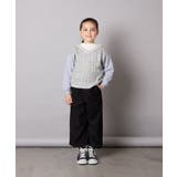 [120-160]配色ラインケーブルニットドッキングトレーナー | a.v.v【KIDS】 | 詳細画像6 