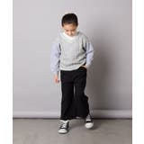 [120-160]配色ラインケーブルニットドッキングトレーナー | a.v.v【KIDS】 | 詳細画像8 