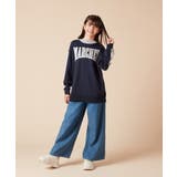 [130]オーバーシルエット配色ロゴスウェット | a.v.v【KIDS】 | 詳細画像19 