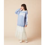 [130]オーバーシルエット配色ロゴスウェット | a.v.v【KIDS】 | 詳細画像8 