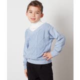 [100-130]ケーブルニットドッキングトレーナー | a.v.v【KIDS】 | 詳細画像1 