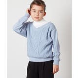 [140-150]ケーブルニットドッキングトレーナー | a.v.v【KIDS】 | 詳細画像1 