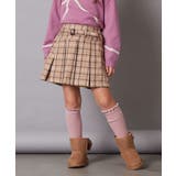 ベージュ | [100-130]ベルト付きプリーツスカパン | a.v.v【KIDS】