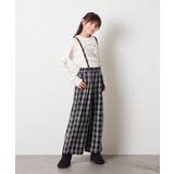 [120-130]サスペンダー付きワイドパンツ | a.v.v【KIDS】 | 詳細画像20 