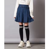 ブルー | [140-150]ベルト付きプリーツスカパン | a.v.v【KIDS】