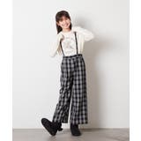 [160]サスペンダー付きワイドパンツ | a.v.v【KIDS】 | 詳細画像13 