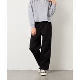 ブラック | [130-160]【裏起毛】ジャージストレートパンツ | a.v.v【KIDS】