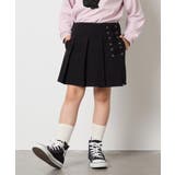 ブラック | [110-160]レースアッププリーツスカパン | a.v.v【KIDS】