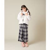 サス付きチェックワイドパンツ | a.v.v【KIDS】 | 詳細画像4 