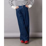 ブルー | [100-130]デニムワイドパンツ | a.v.v【KIDS】