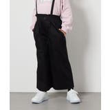 ブラック | [140-150]【接触冷感】サス付きワイドパンツ | a.v.v【KIDS】