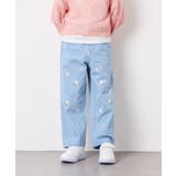 [120-160]【選べるデザイン】デザインワイドストレートデニム | a.v.v【KIDS】 | 詳細画像2 