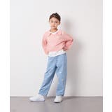 [120-160]【選べるデザイン】デザインワイドストレートデニム | a.v.v【KIDS】 | 詳細画像6 