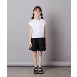 [100-130]【セットアップ対応】麻調タックキュロットパンツ | a.v.v【KIDS】 | 詳細画像10 