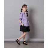 [100-130]【セットアップ対応】麻調タックキュロットパンツ | a.v.v【KIDS】 | 詳細画像17 