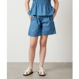 ブルー | [100-130]【セットアップ対応】タックショートパンツ | a.v.v【KIDS】