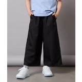 ブラック | [120-130]サス付きワイドパンツ | a.v.v【KIDS】