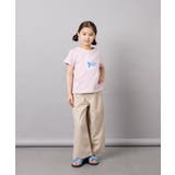 [120-160]【接触冷感】麻調サス付きワイドパンツ | a.v.v【KIDS】 | 詳細画像4 