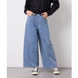 [120-160]フリンジケミカルワイドデニム | a.v.v【KIDS】 | 詳細画像2 