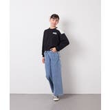 [120-160]フリンジケミカルワイドデニム | a.v.v【KIDS】 | 詳細画像4 