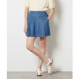 デニム | [100-130]ラッププリーツキュロット | a.v.v【KIDS】