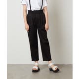 ブラック | [140-150]サスペンダー付きテーパードパンツ | a.v.v【KIDS】