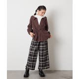 [120-160]サス付きチェックワイドパンツ | a.v.v【KIDS】 | 詳細画像26 