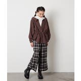 [120-160]サス付きチェックワイドパンツ | a.v.v【KIDS】 | 詳細画像28 