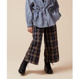 ネイビー | [120-130]サスペンダー付きワイドパンツ | a.v.v【KIDS】