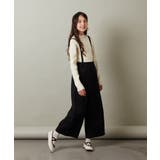 [140-150]【セットアップ対応】サス付きフロントボタンワイドパンツ | a.v.v【KIDS】 | 詳細画像32 