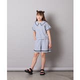 [130-160]【冷感/セットアップ】セーラーカラー配色ラインセットアップ | a.v.v【KIDS】 | 詳細画像3 