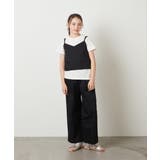 [140-150]【2点セット】キャミドッキングTシャツ＆パンツセットアップ | a.v.v【KIDS】 | 詳細画像15 