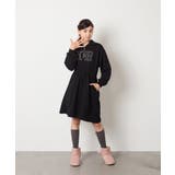 [130-160]ハーフジップロゴトレーナーワンピース | a.v.v【KIDS】 | 詳細画像23 