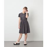 [120-160]【接触冷感/毛玉になりにくい】レースアップフレアワンピース | a.v.v【KIDS】 | 詳細画像30 