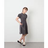 [120-160]【接触冷感/毛玉になりにくい】レースアップフレアワンピース | a.v.v【KIDS】 | 詳細画像32 
